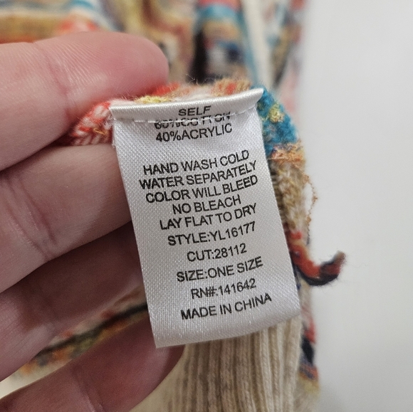 Ya Los Angeles Aztec Multicolor Open Front Sweater! - Picture 3 of 5